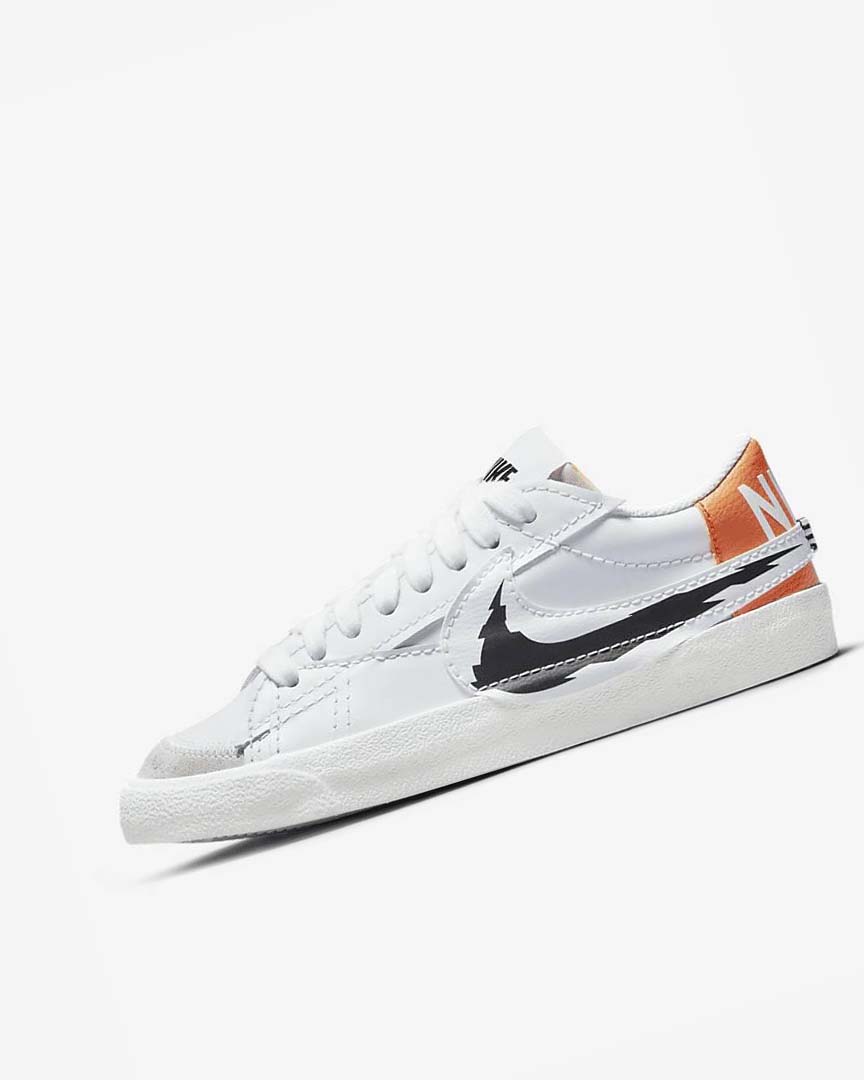 Nike Blazer Low \'77 Jumbo Joggesko Herre Hvite Hvite Oransje Svarte | NO4747