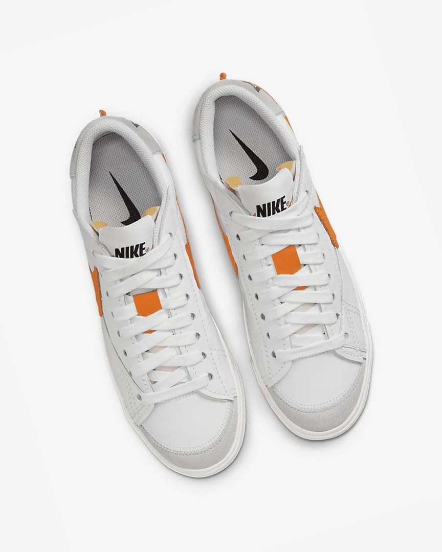 Nike Blazer Low '77 Jumbo Joggesko Herre Hvite Grå Oransje | NO5041