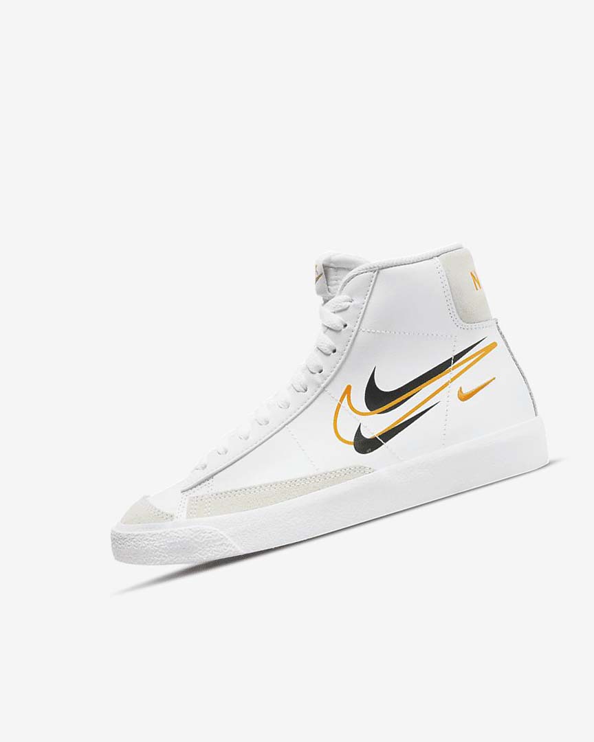 Nike Blazer Mid \'77 Joggesko Gutt Hvite Svarte Hvite | NO2365