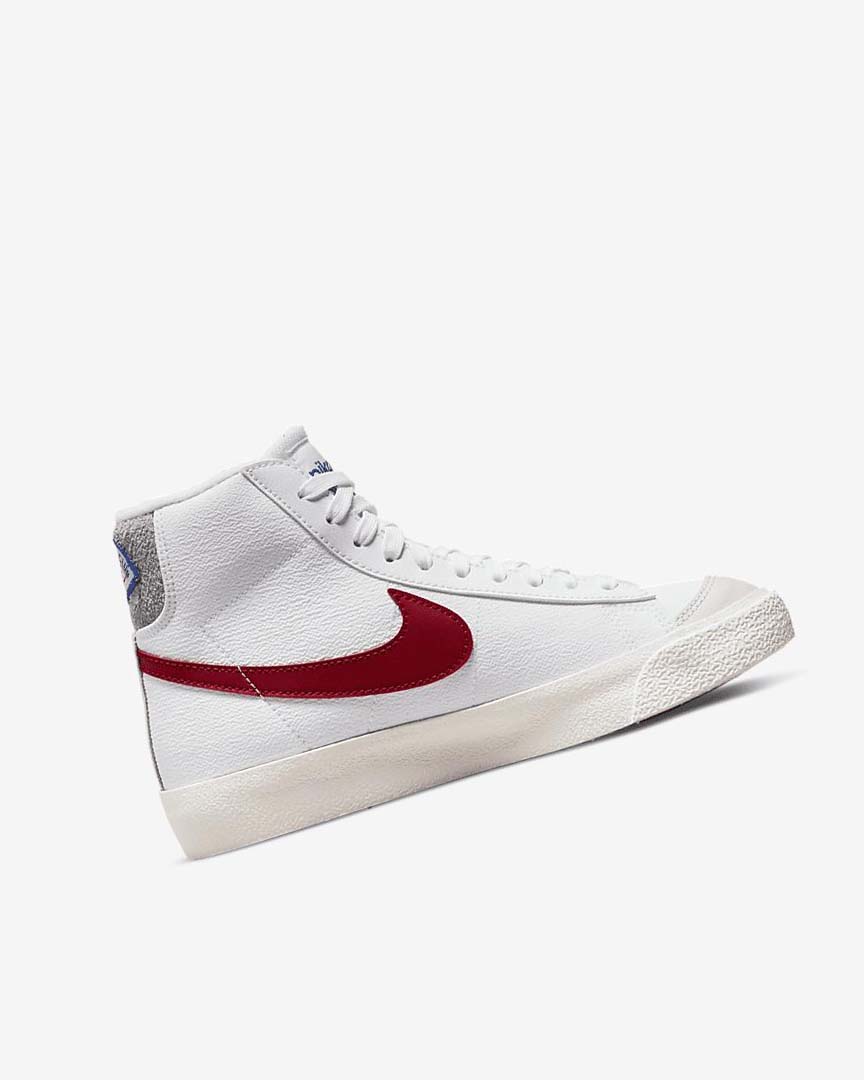 Nike Blazer Mid '77 Joggesko Gutt Hvite Lyse Grå Rød | NO2853