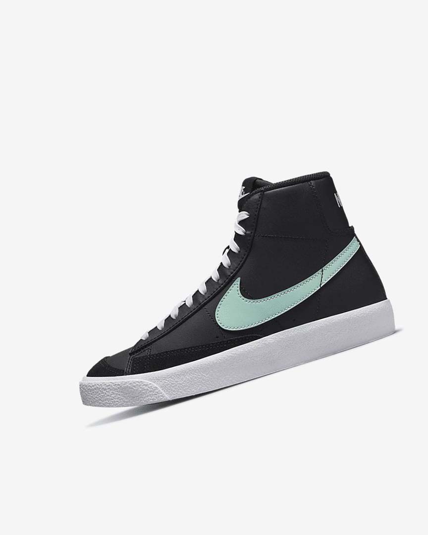 Nike Blazer Mid \'77 Joggesko Gutt Svarte Hvite Mint | NO2638