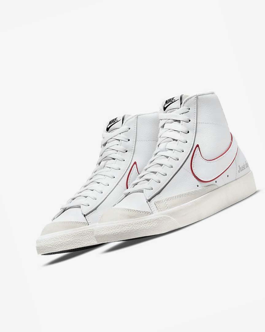 Nike Blazer Mid '77 Joggesko Herre Hvite Grønn Metal Sølv Rød | NO3070