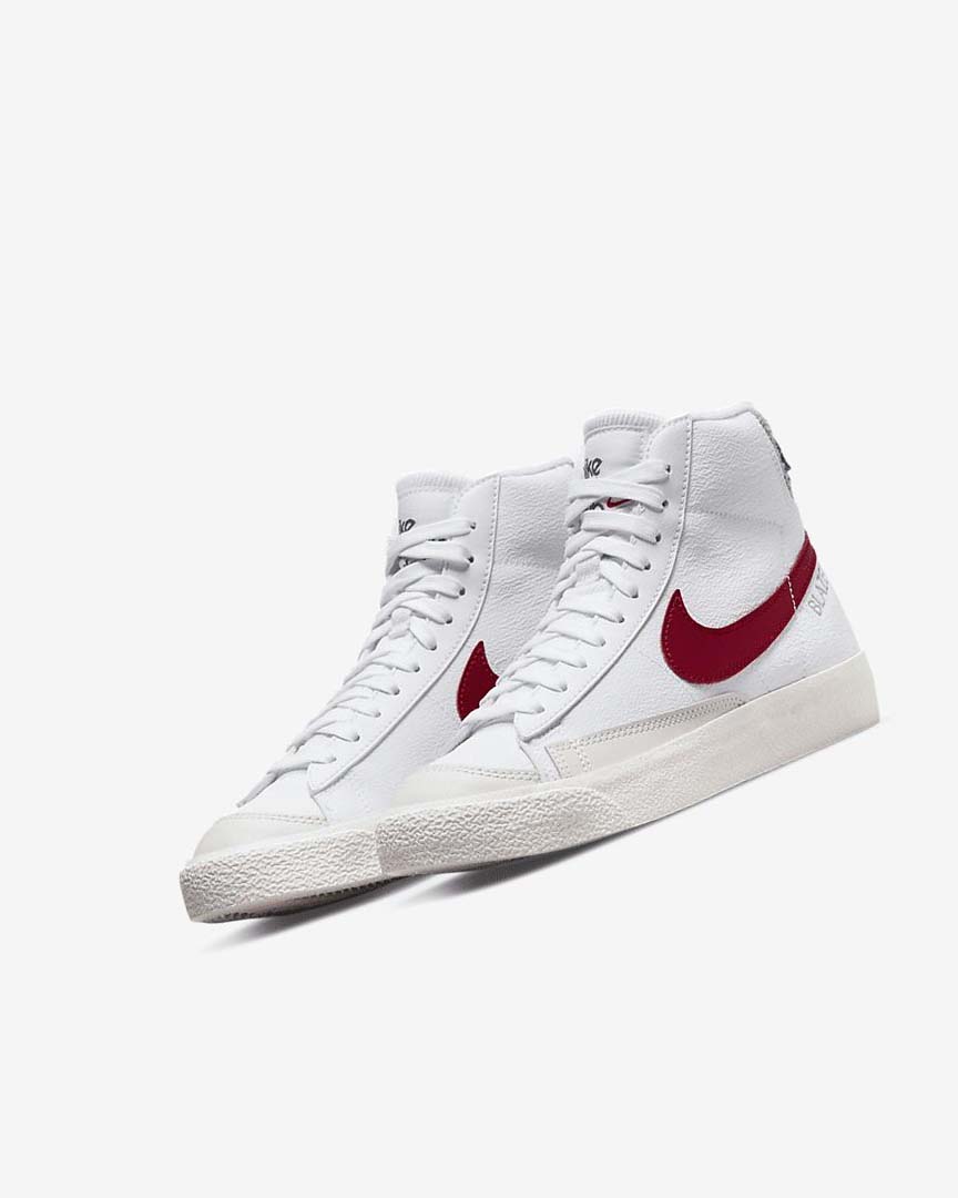 Nike Blazer Mid '77 Joggesko Jente Hvite Lyse Grå Rød | NO2377