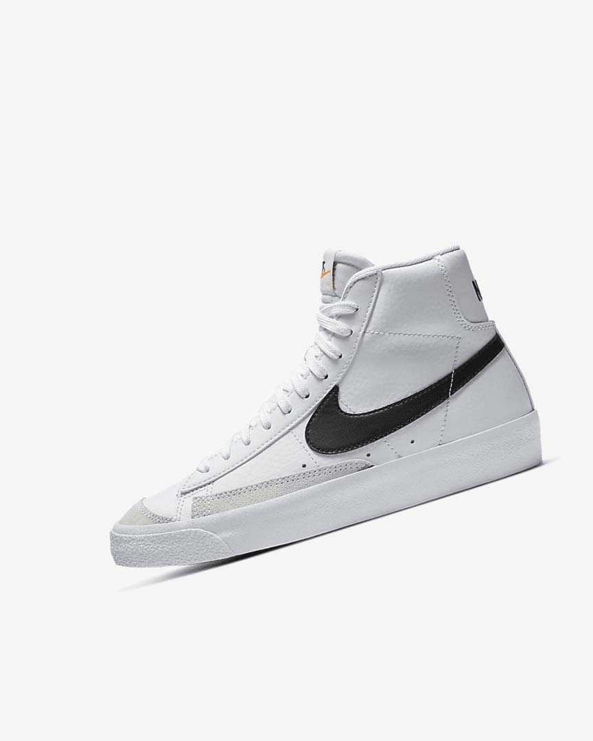 Nike Blazer Mid \'77 Joggesko Jente Hvite Oransje Svarte | NO2492