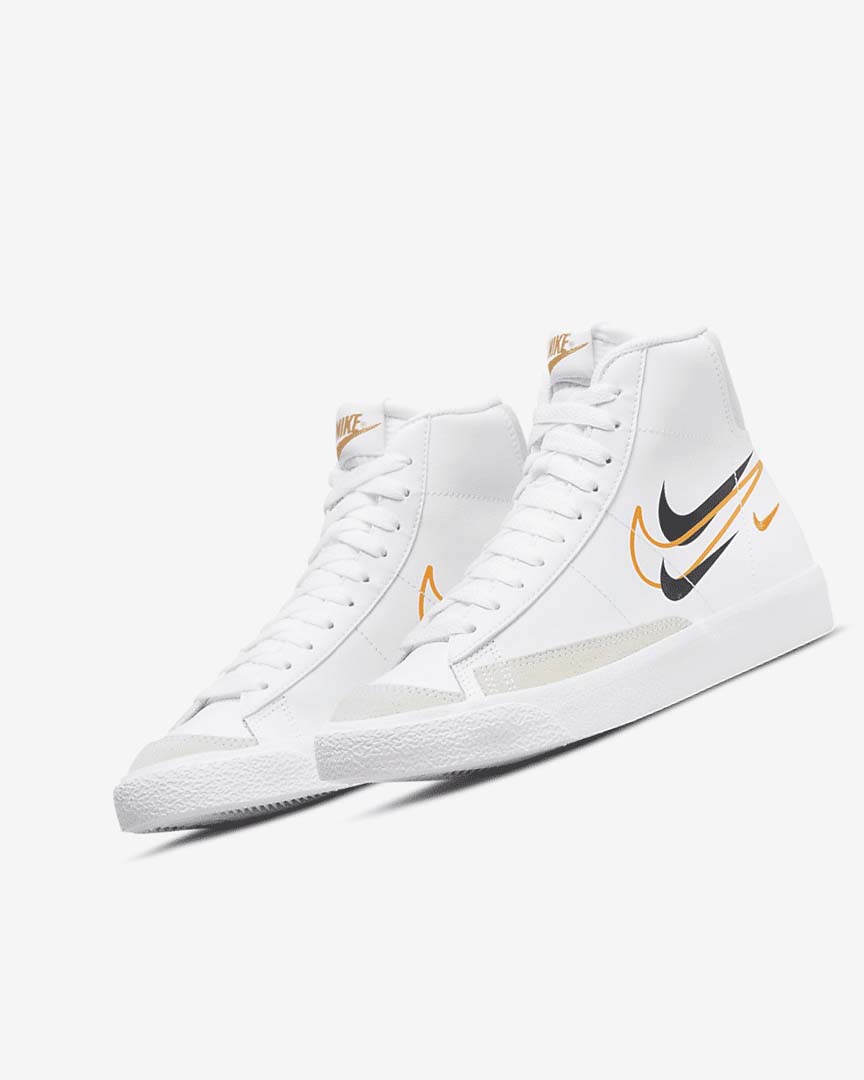 Nike Blazer Mid '77 Joggesko Jente Hvite Svarte Hvite | NO3269