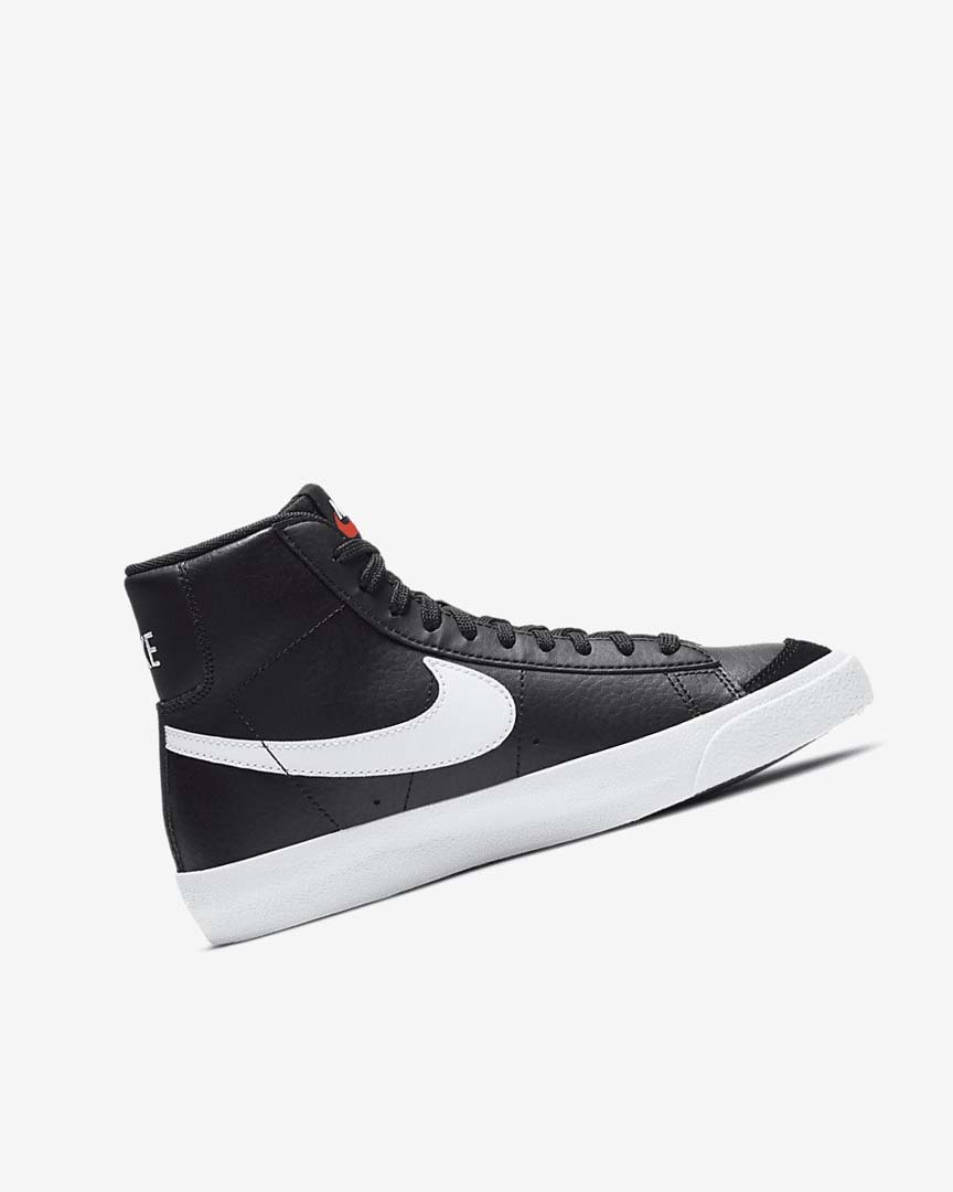 Nike Blazer Mid '77 Joggesko Jente Svarte Hvite Oransje | NO3150