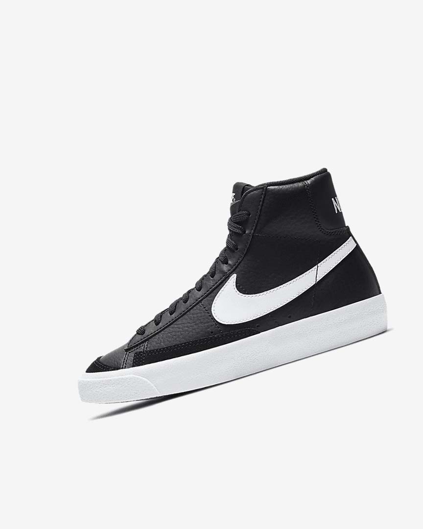 Nike Blazer Mid \'77 Joggesko Jente Svarte Hvite Oransje | NO3150