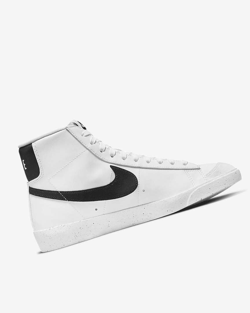 Nike Blazer Mid '77 Next Nature Joggesko Dame Hvite Svarte | NO5160