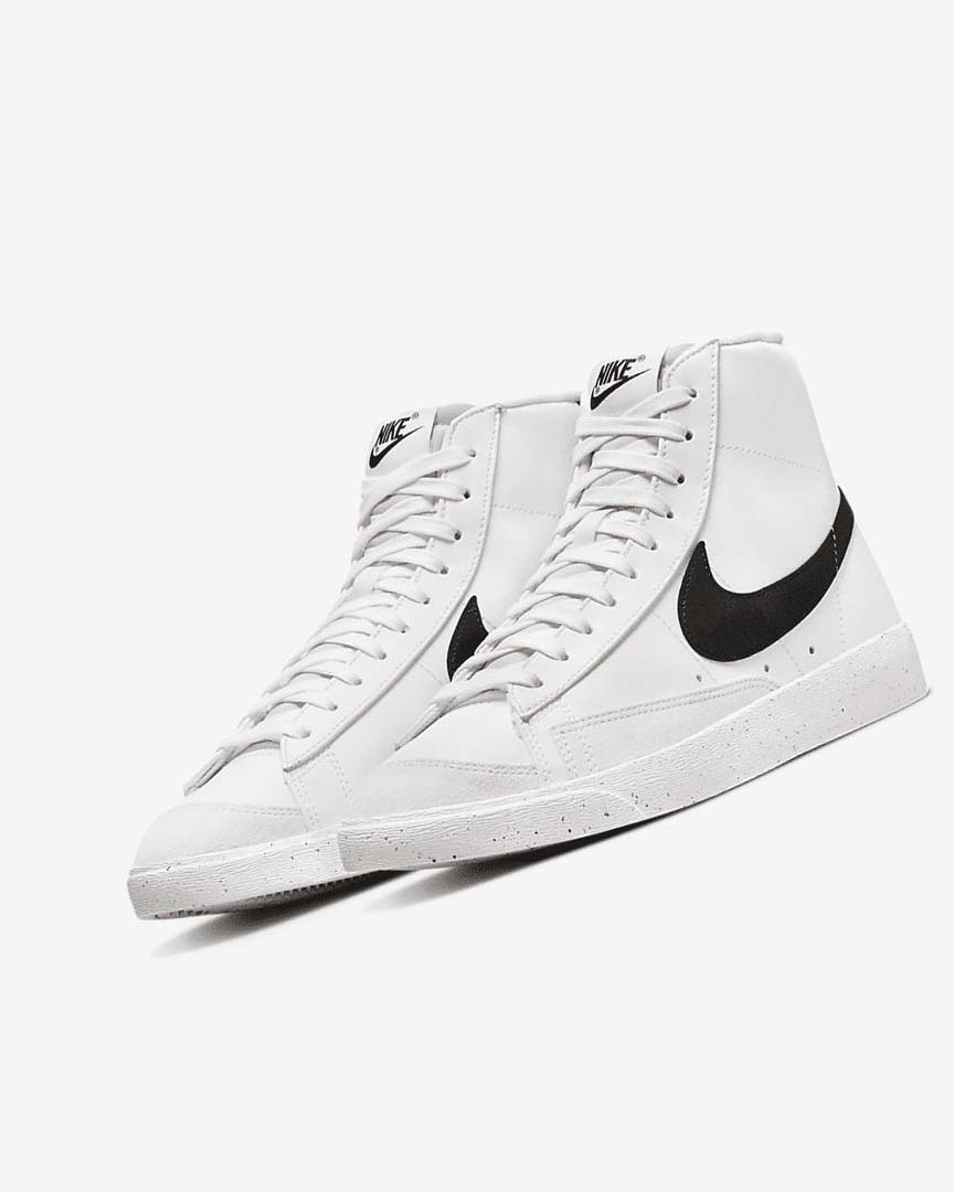 Nike Blazer Mid '77 Next Nature Joggesko Dame Hvite Svarte | NO5160