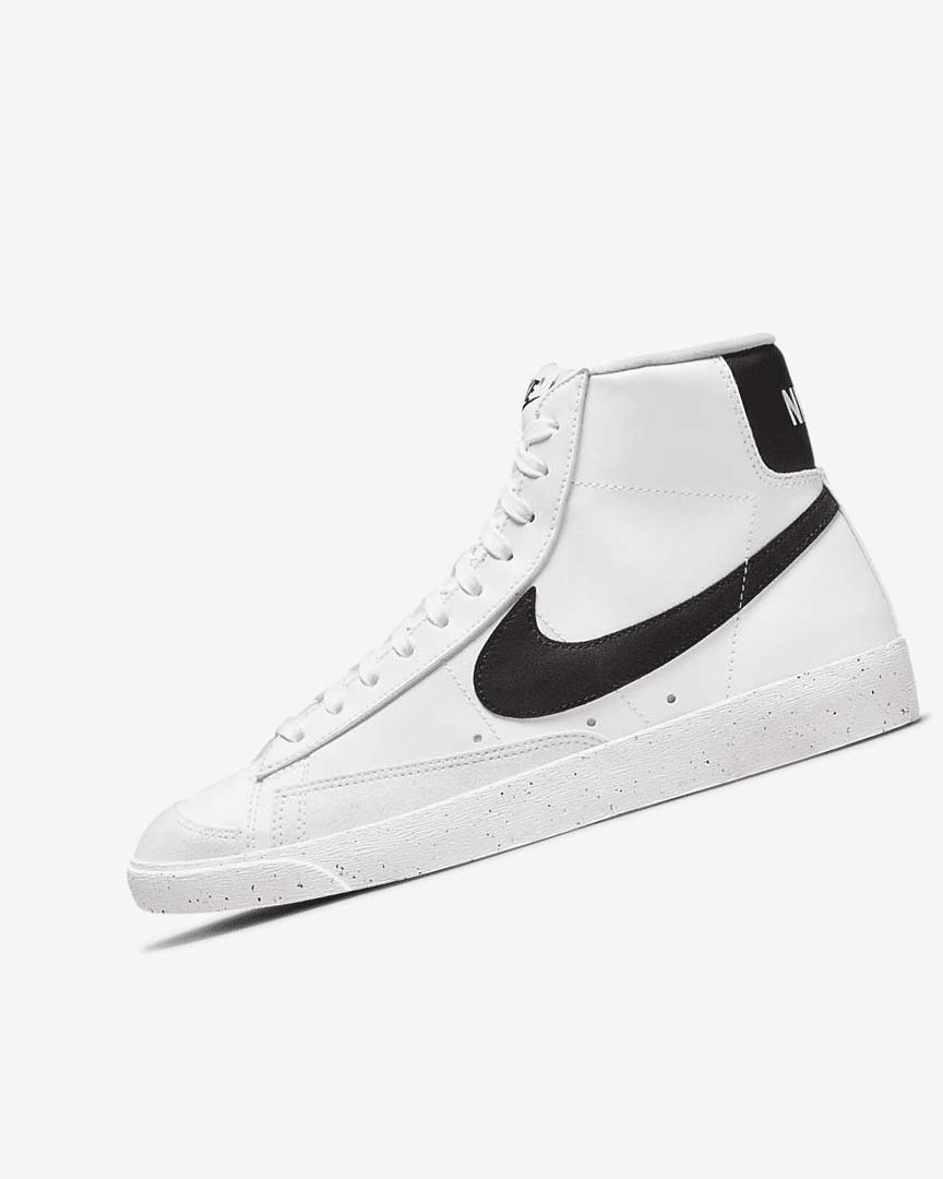 Nike Blazer Mid \'77 Next Nature Joggesko Dame Hvite Svarte | NO5160