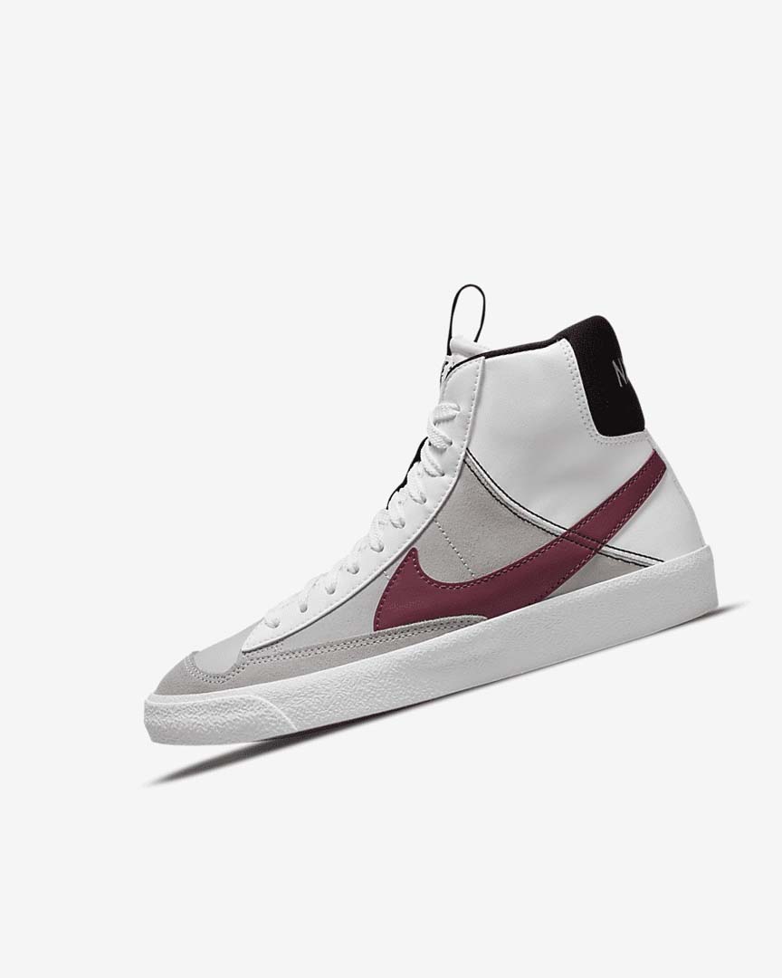 Nike Blazer Mid \'77 SE Dance Joggesko Jente Hvite Svarte Hvite Burgunder | NO5371