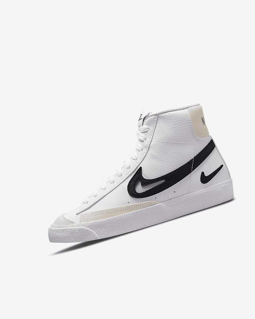 Nike Blazer Sko Gutt Hvite Hvite Svarte | NO5154