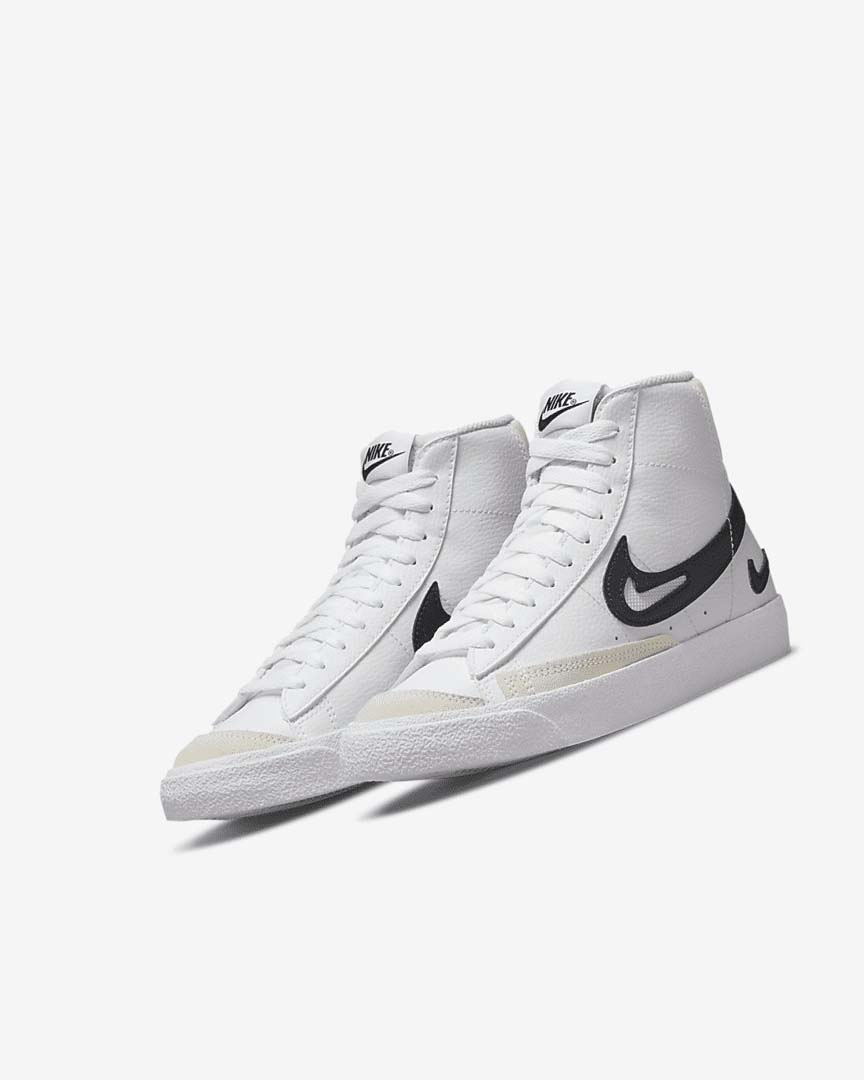 Nike Blazer Sko Jente Hvite Hvite Svarte | NO4647