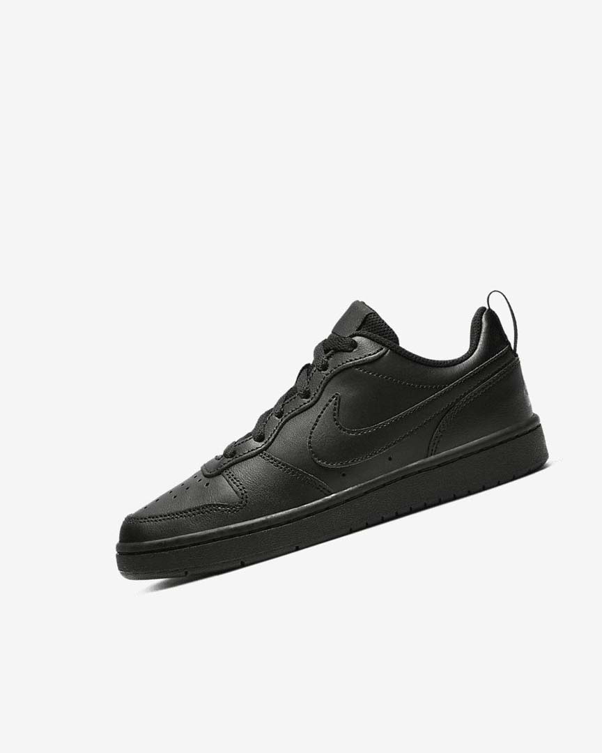 Nike Court Borough Low 2 Sko Gutt Svarte Svarte Svarte | NO2807