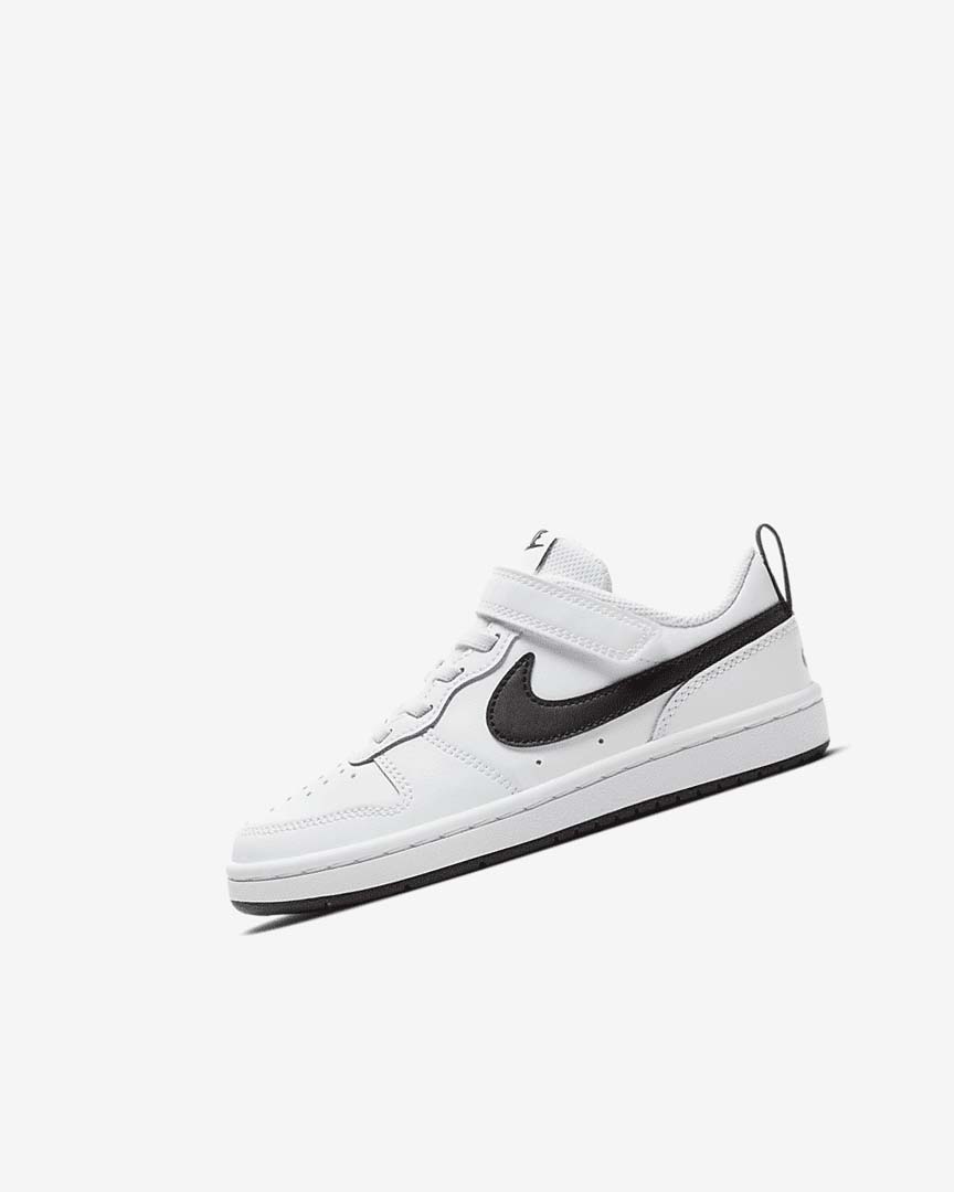 Nike Court Borough Low 2 Sko Jente Hvite Svarte | NO4697