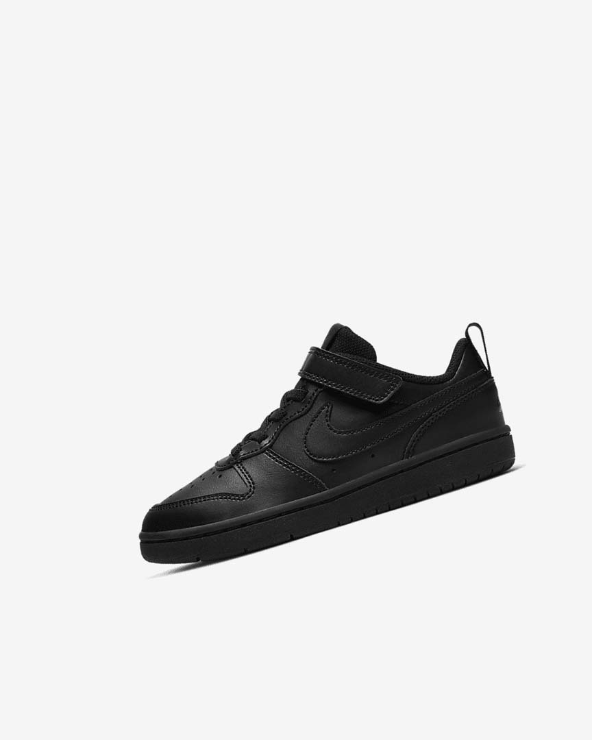 Nike Court Borough Low 2 Sko Jente Svarte Svarte Svarte | NO2666