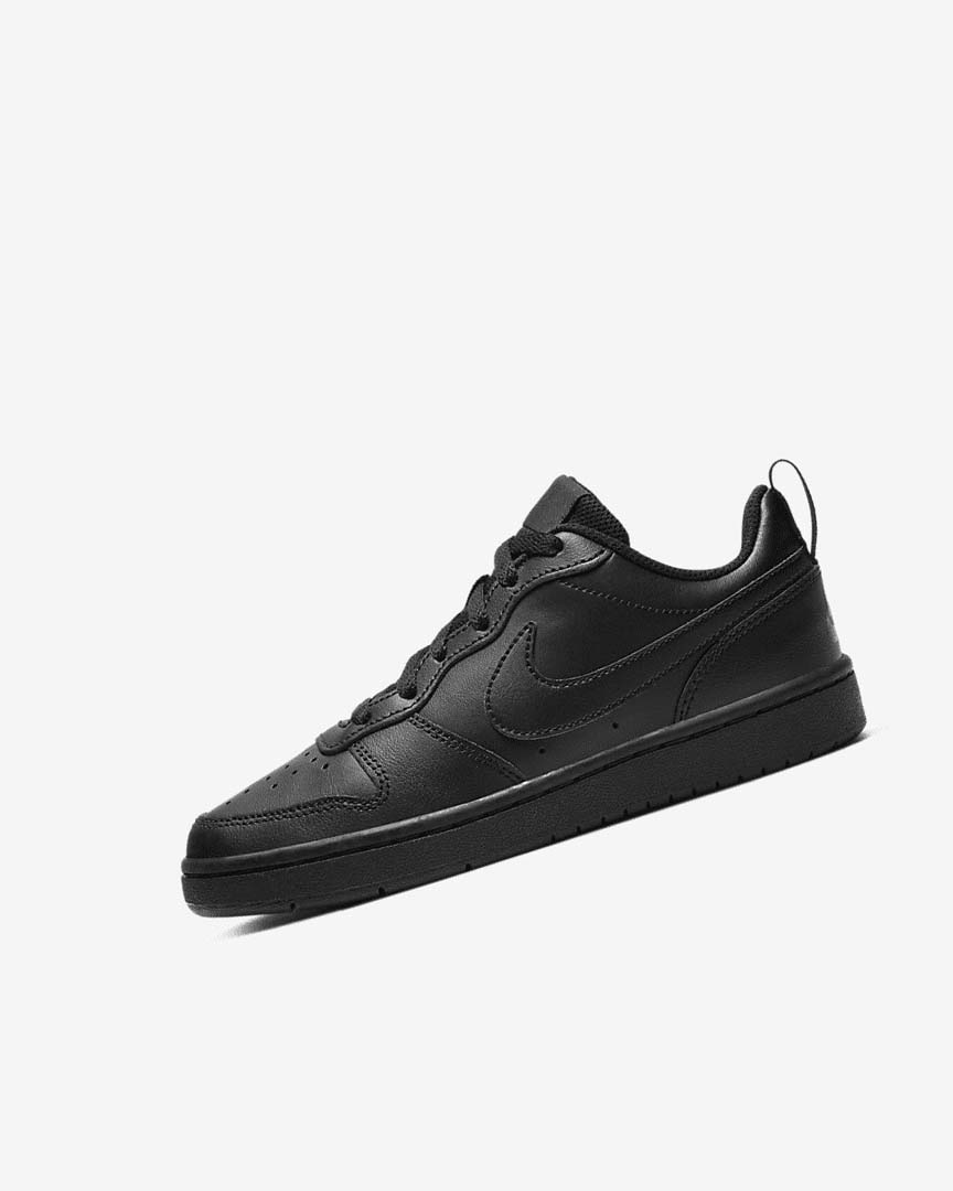 Nike Court Borough Low 2 Sko Jente Svarte Svarte Svarte | NO5015