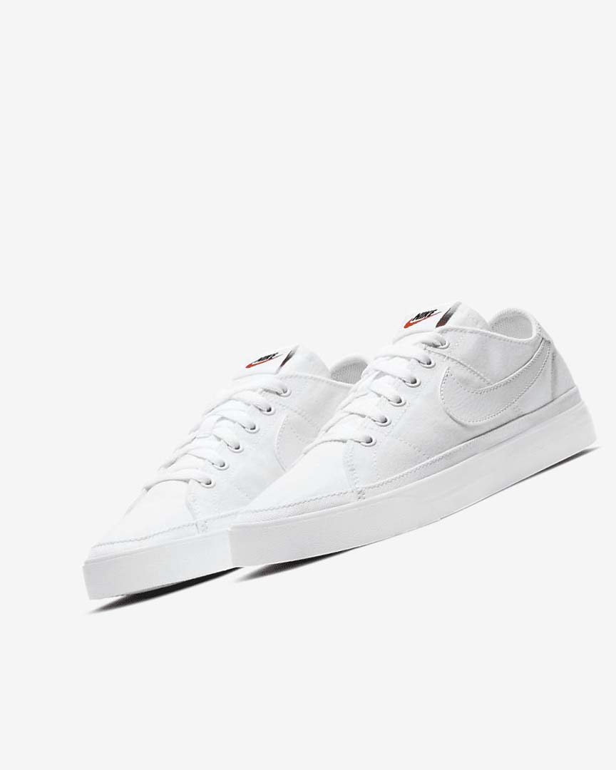 Nike Court Legacy Canvas Joggesko Dame Hvite Hvite Hvite | NO5237