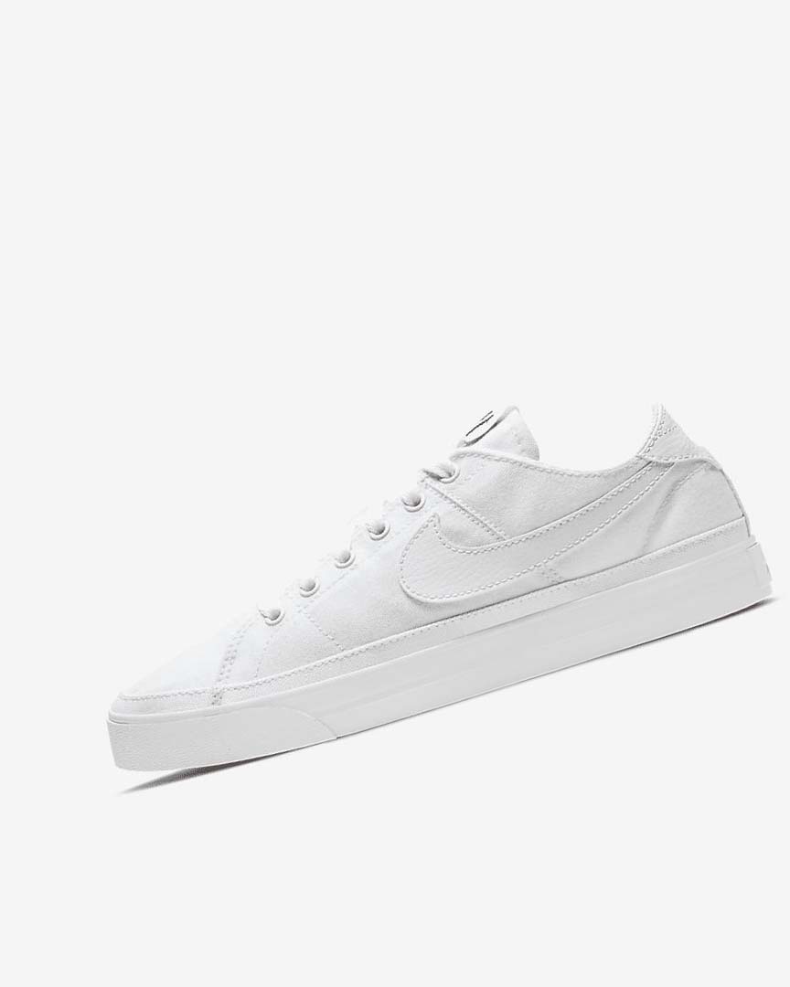 Nike Court Legacy Canvas Joggesko Dame Hvite Hvite Hvite | NO5237