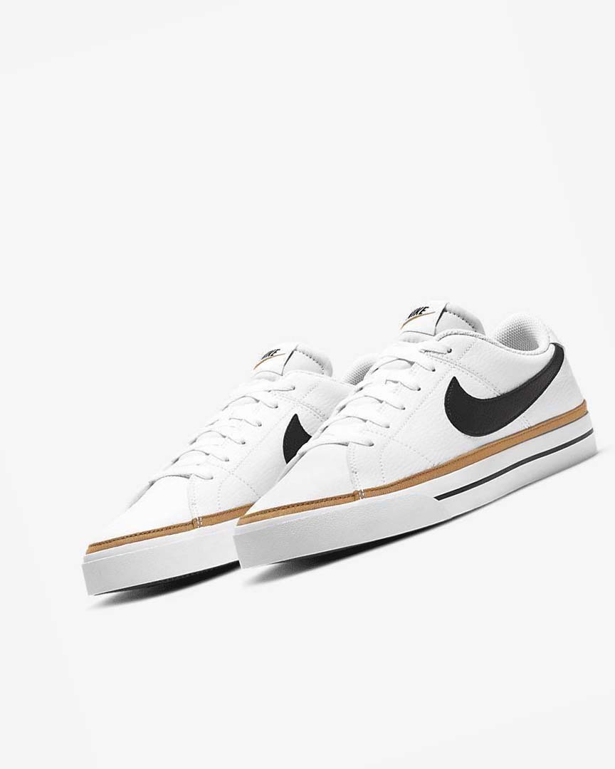 Nike Court Legacy Joggesko Herre Hvite Lyse Brune Svarte | NO4845