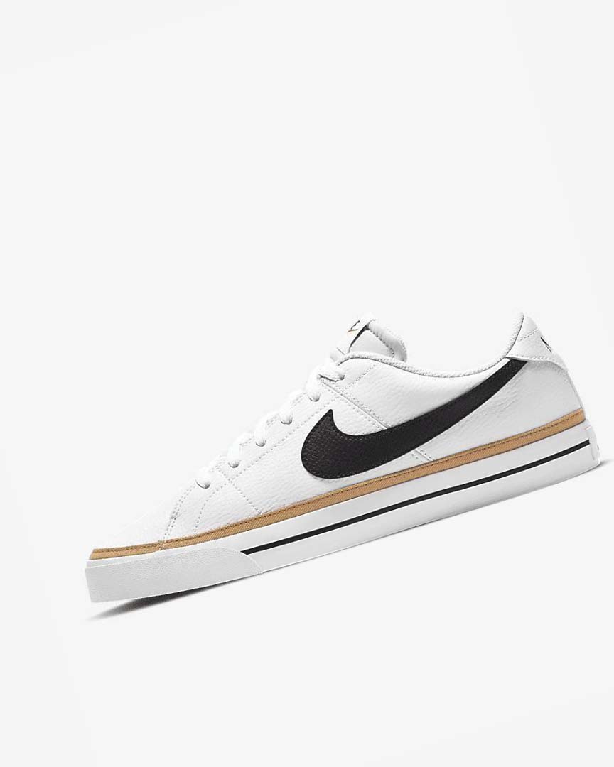 Nike Court Legacy Joggesko Herre Hvite Lyse Brune Svarte | NO4845