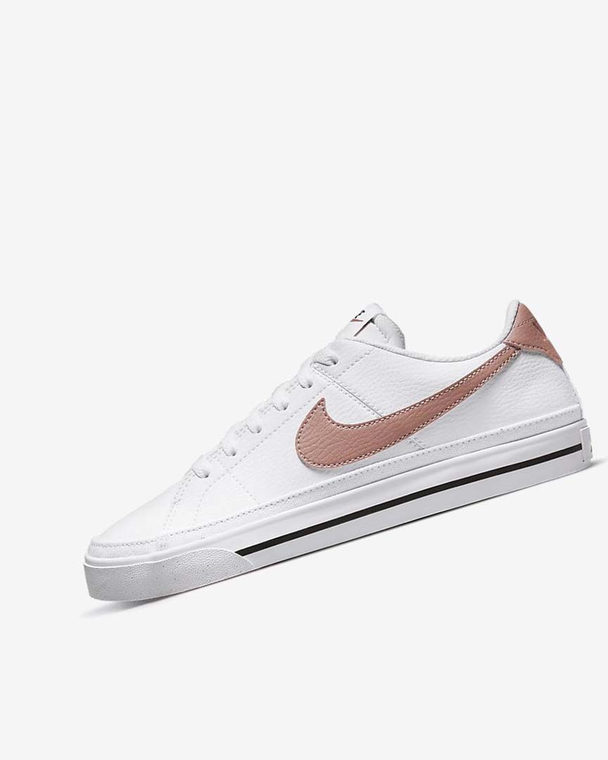 Nike Court Legacy Next Nature Joggesko Dame Hvite Oransje Svarte Rosa | NO5506