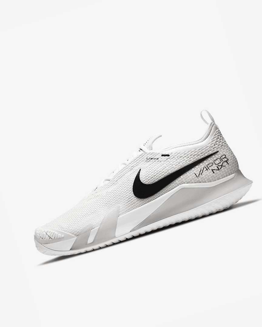 Nike Court React Vapor NXT Tennis Sko Herre Hvite Grå Svarte | NO2487