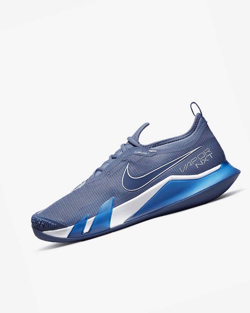 Nike Court React Vapor NXT Tennis Sko Herre Hvite Marineblå | NO5200