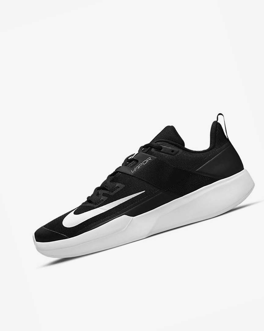 Nike Court Vapor Lite Tennis Sko Herre Svarte Hvite | NO5194