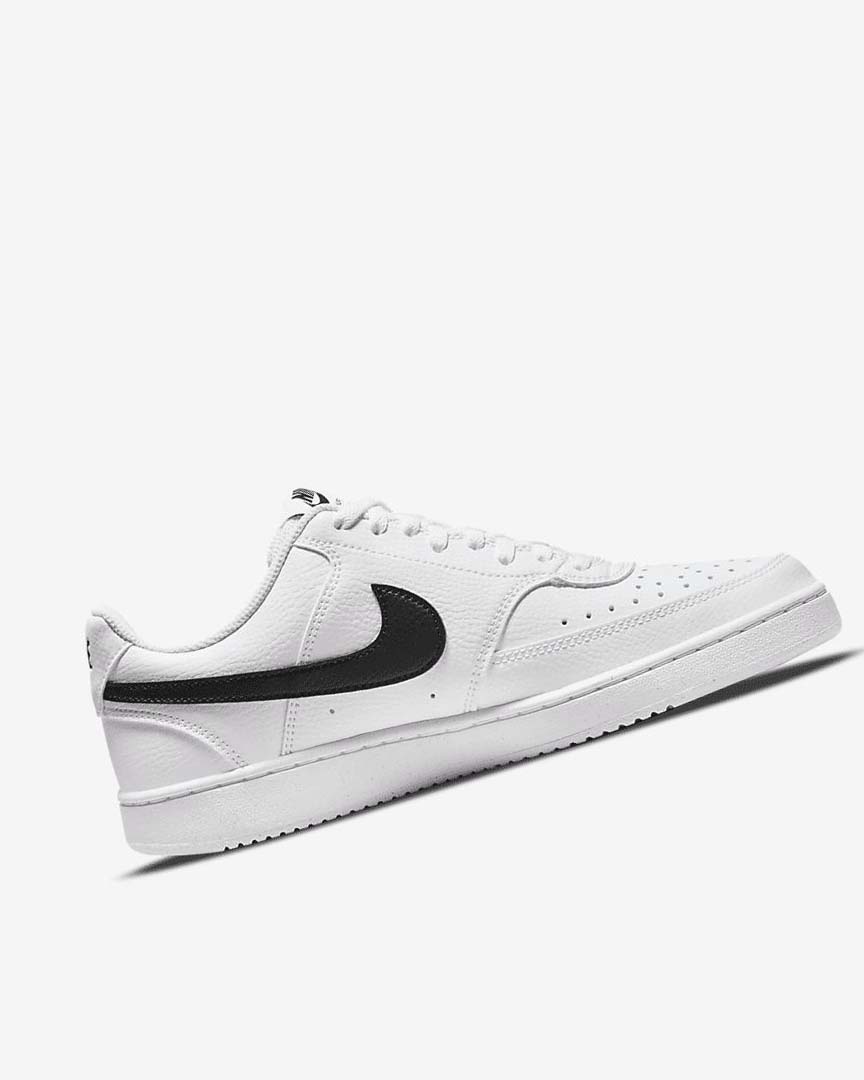 Nike Court Vision Low Next Nature Joggesko Dame Hvite Hvite Svarte | NO2210