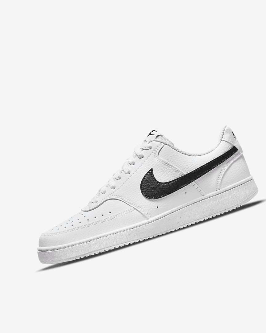 Nike Court Vision Low Next Nature Joggesko Dame Hvite Hvite Svarte | NO2210