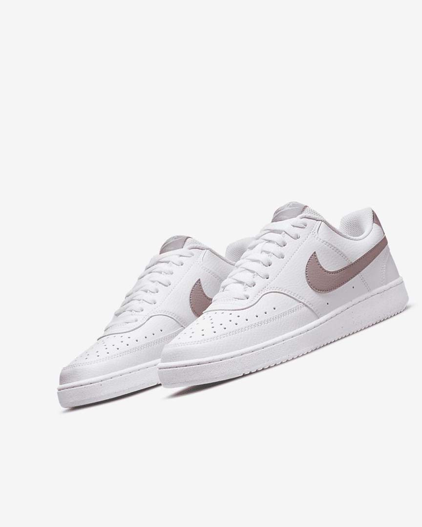 Nike Court Vision Low Next Nature Joggesko Dame Hvite Rosa | NO4925