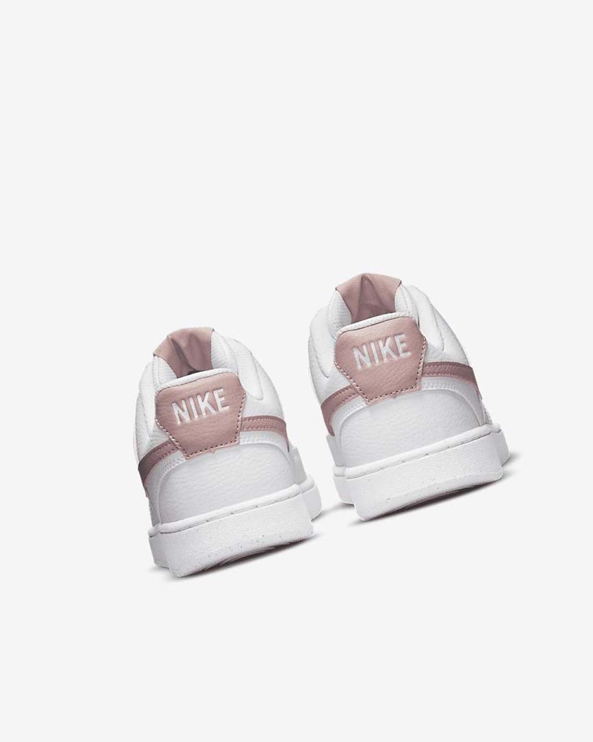 Nike Court Vision Low Next Nature Joggesko Dame Hvite Rosa | NO4925