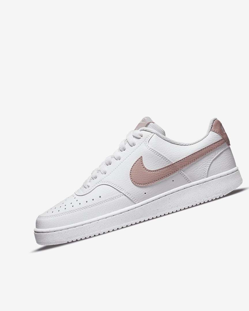 Nike Court Vision Low Next Nature Joggesko Dame Hvite Rosa | NO4925