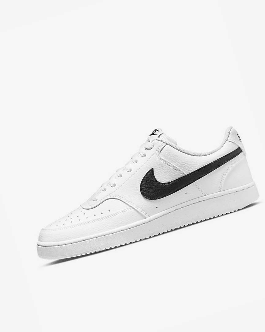 Nike Court Vision Low Next Nature Joggesko Herre Hvite Hvite Svarte | NO4956