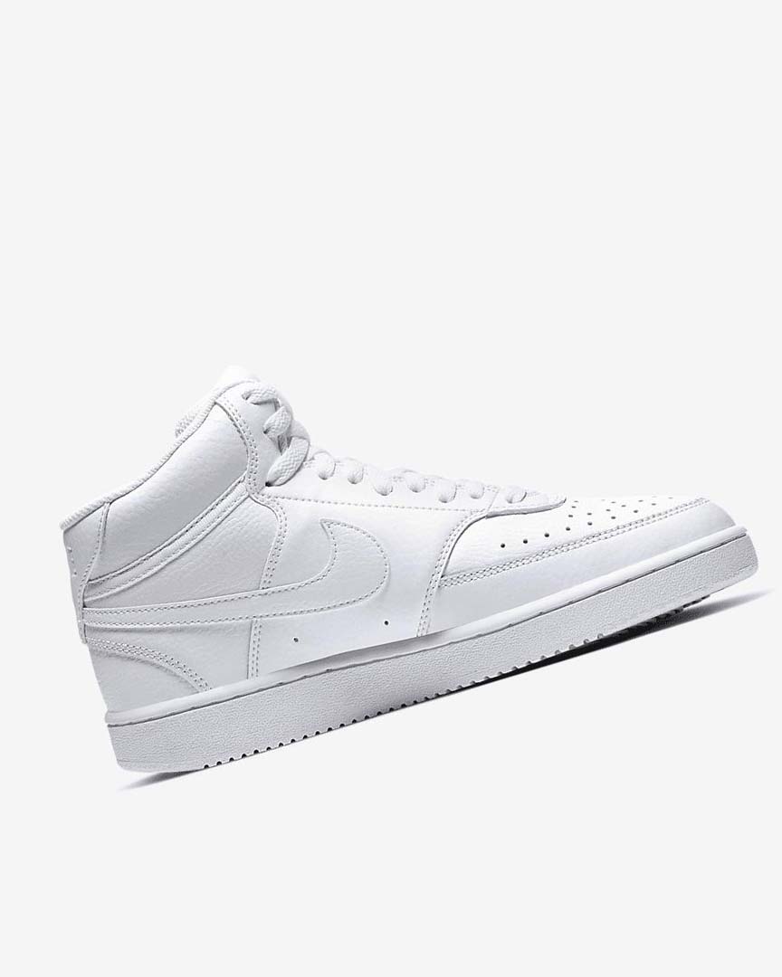 Nike Court Vision Mid Joggesko Dame Hvite Hvite Hvite | NO2488