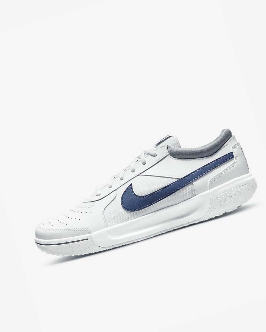 Nike Court Zoom Lite 3 Tennis Sko Herre Hvite Marineblå | NO5106