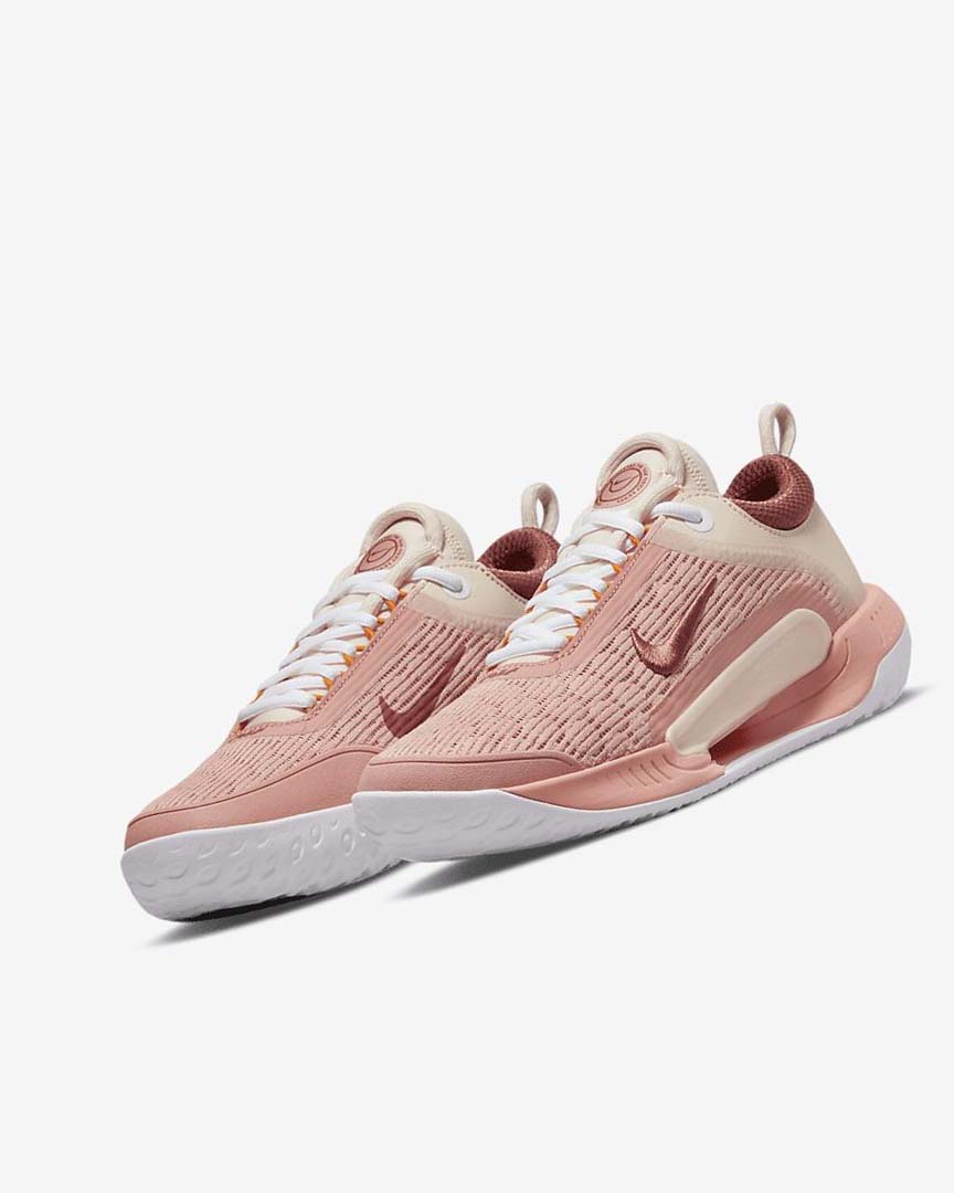 Nike Court Zoom NXT Tennis Sko Dame Hvite Hvite Rød | NO1146