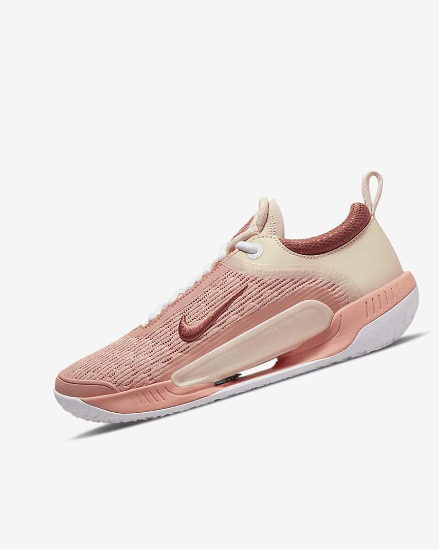 Nike Court Zoom NXT Tennis Sko Dame Hvite Hvite Rød | NO1146