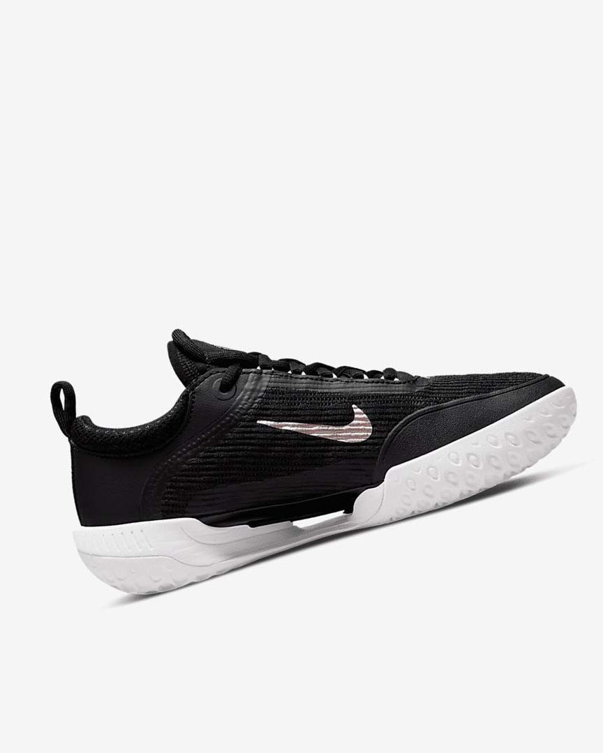 Nike Court Zoom NXT Tennis Sko Dame Svarte Hvite Metal Rød Brune | NO2576