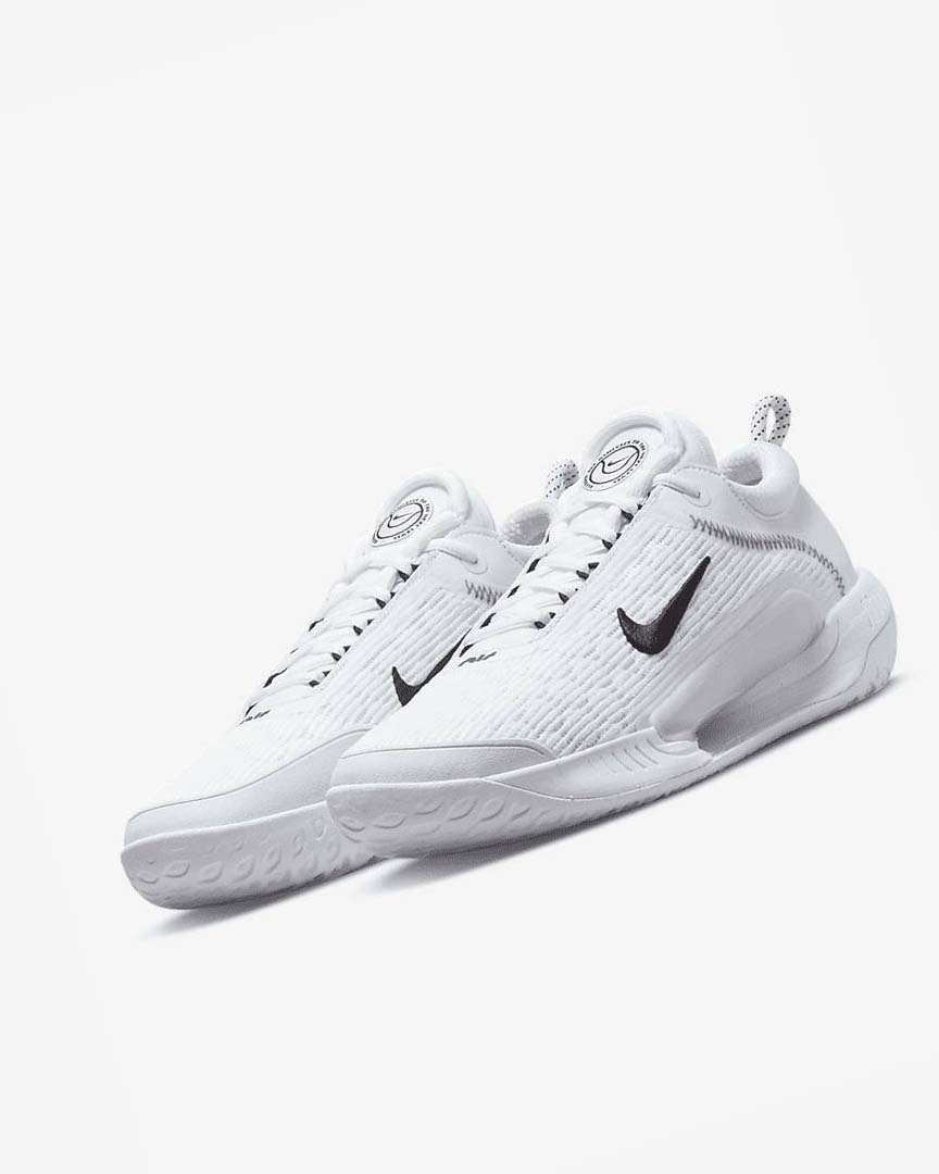 Nike Court Zoom NXT Tennis Sko Herre Hvite Svarte | NO2461