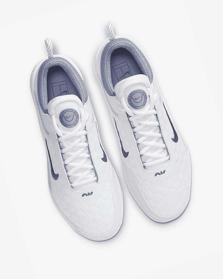 Nike Court Zoom NXT Tennis Sko Herre Hvite Grå Marineblå | NO4930