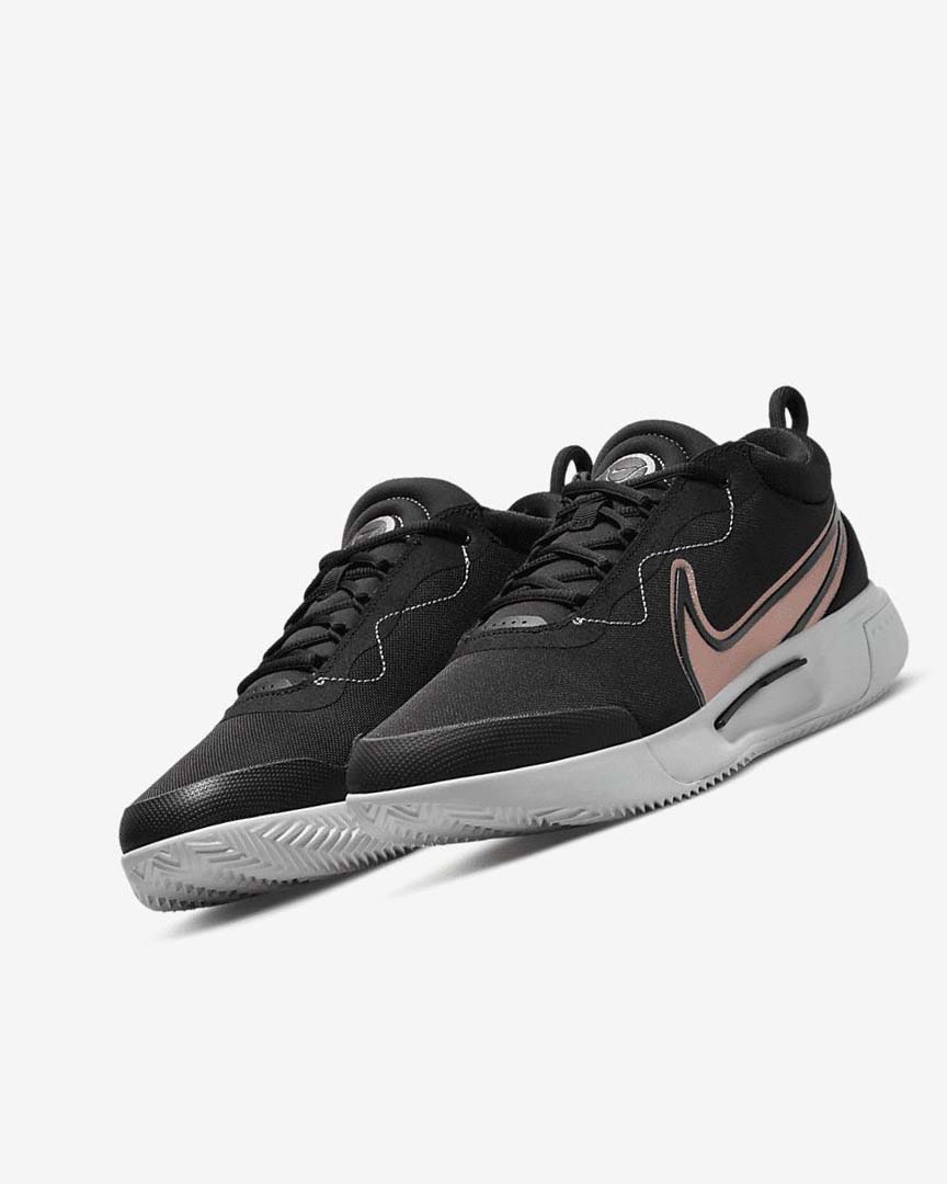 Nike Court Zoom Pro Tennis Sko Dame Svarte Hvite Metal Rød Brune | NO2875