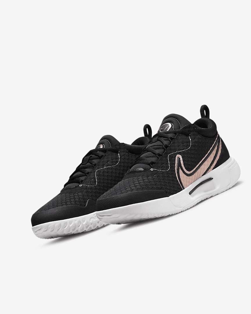 Nike Court Zoom Pro Tennis Sko Dame Svarte Hvite Metal Rød Brune | NO3122