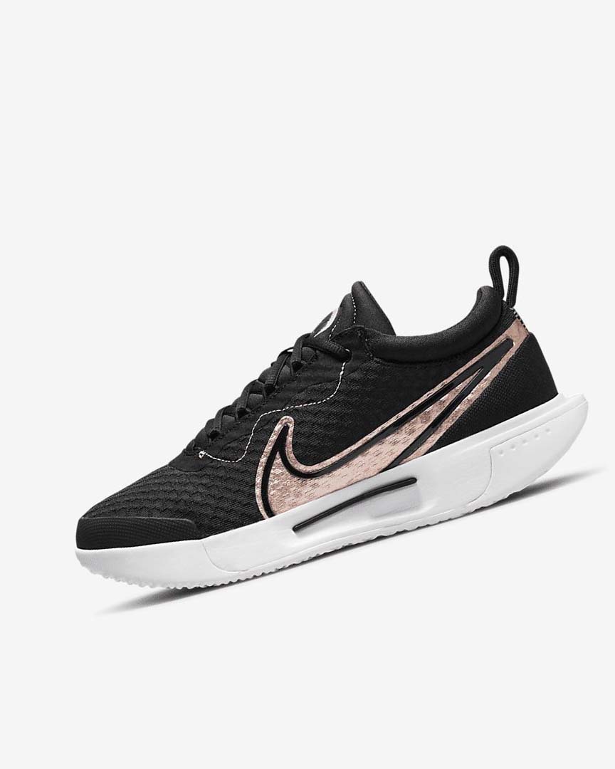 Nike Court Zoom Pro Tennis Sko Dame Svarte Hvite Metal Rød Brune | NO3122