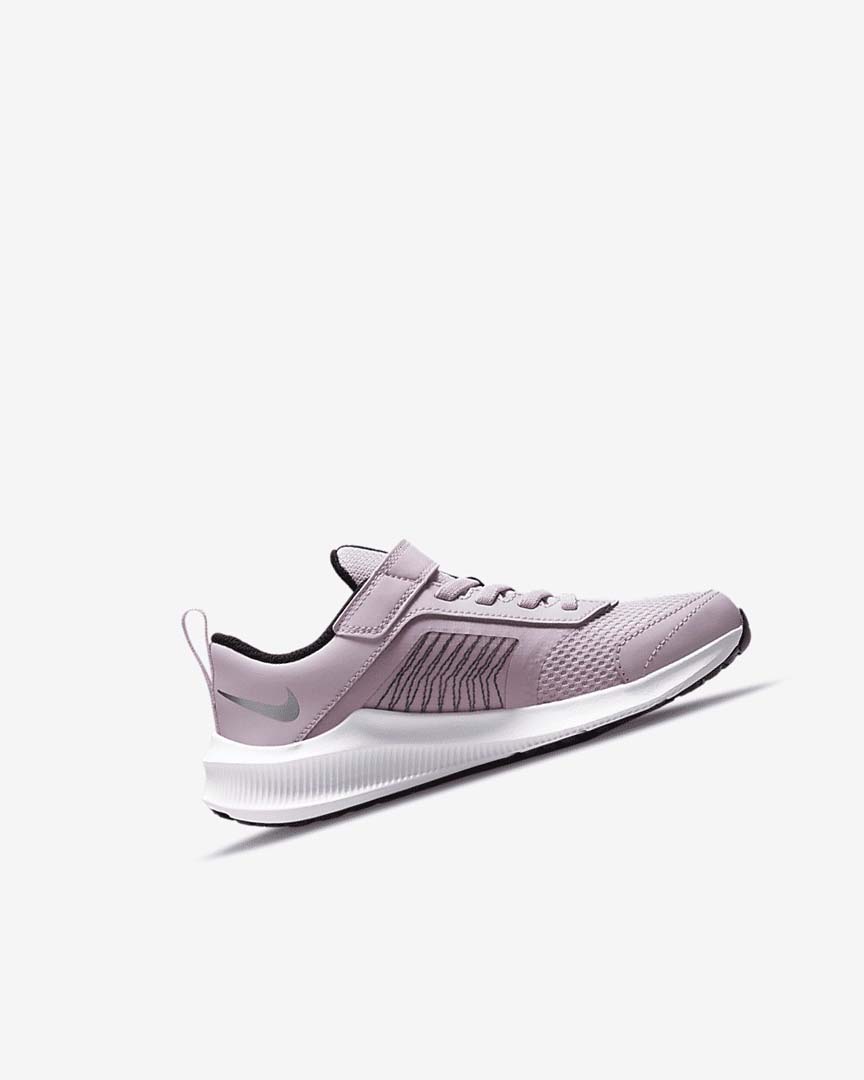 Nike Downshifter 11 Sko Jente Rosa Svarte Hvite Metal Sølv | NO5208