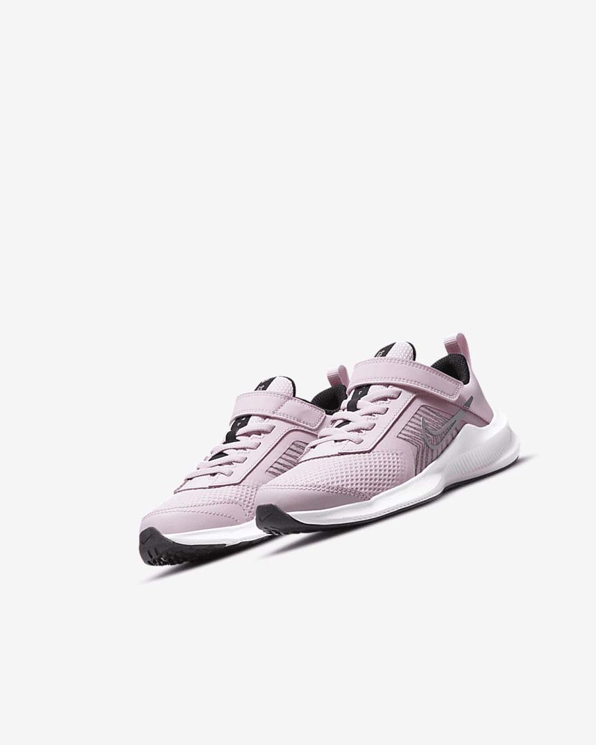 Nike Downshifter 11 Sko Jente Rosa Svarte Hvite Metal Sølv | NO5208