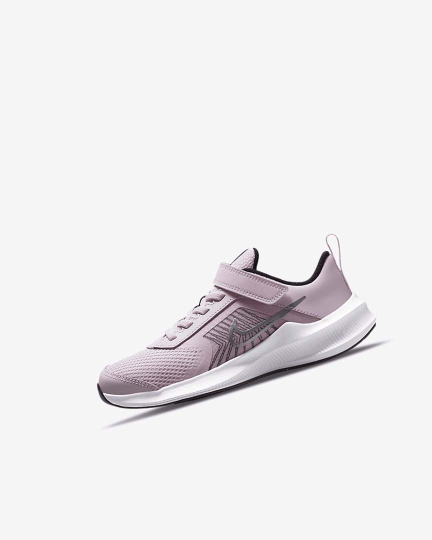 Nike Downshifter 11 Sko Jente Rosa Svarte Hvite Metal Sølv | NO5208