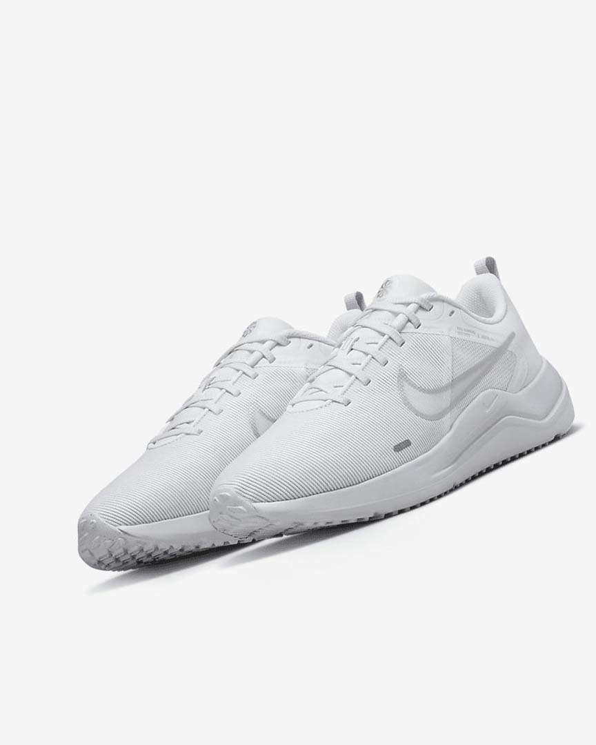 Nike Downshifter 12 Løpesko Vei Dame Hvite Platina Metal Sølv | NO5471