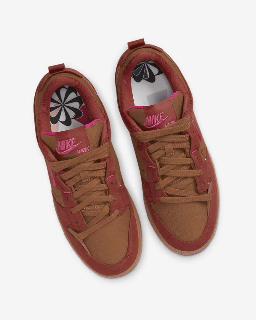 Nike Dunk Low Disrupt 2 Joggesko Dame Brune Oransje Rød Rosa | NO3182